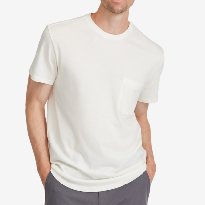 Men's Soft Cotton Tee - Natural White