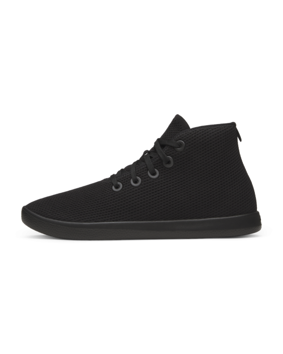 Men's Knit High-Top Sneakers - Natural Black (Natural Black Sole)
