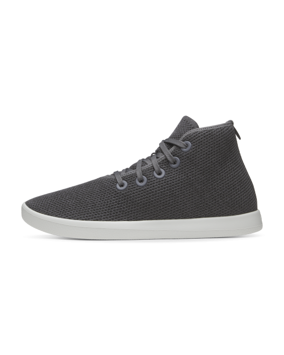 Men's Knit High-Top Sneakers - Stormy Grey (Barely Grey Sole)