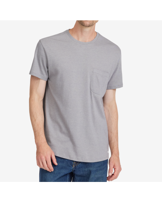 Men's Soft Merino Tee - Medium Grey