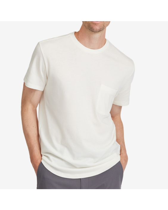 Men's Soft Merino Tee - Natural White