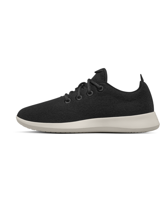 Men's Wool Sneakers - True Black (Cream Sole)
