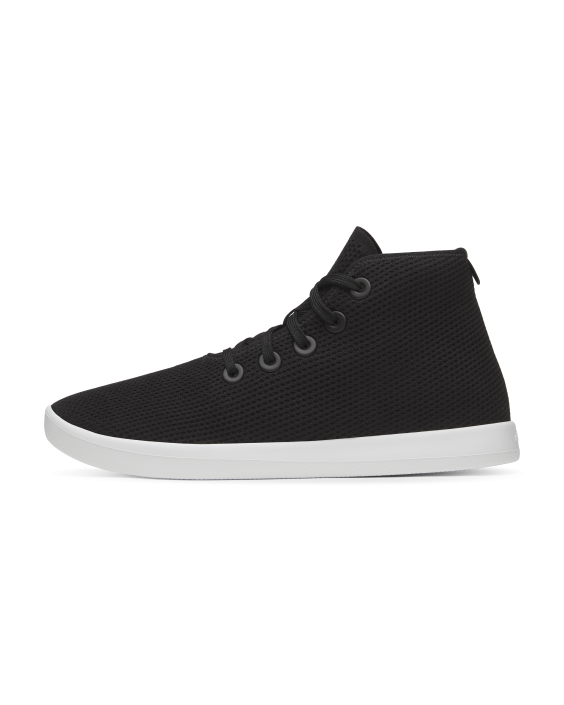 Women's Knit High-Top Sneakers - Natural Black (Blizzard Sole)