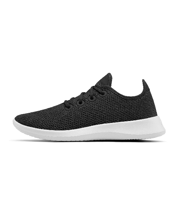 Women's Lightweight Sneakers - Jet Black (White Sole)