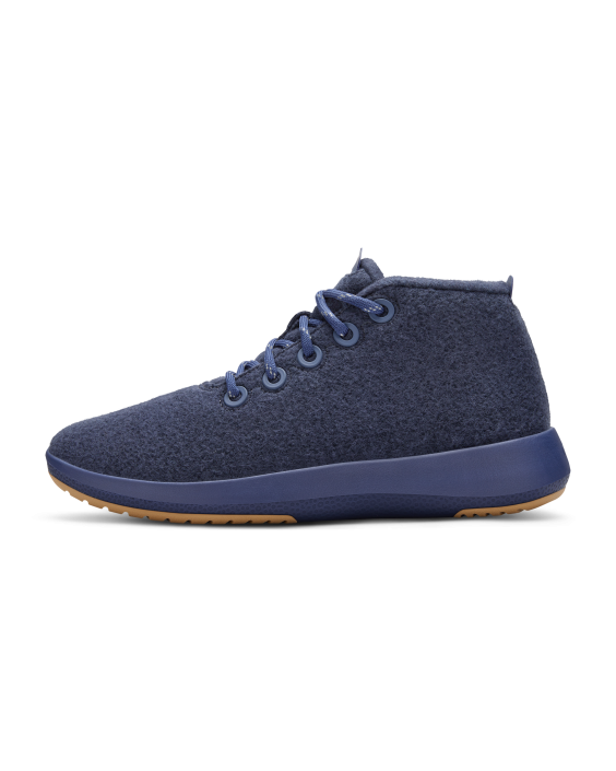 Women's Water-Repellent Wool High-Top Sneakers - Hazy Indigo (Hazy Indigo Sole)