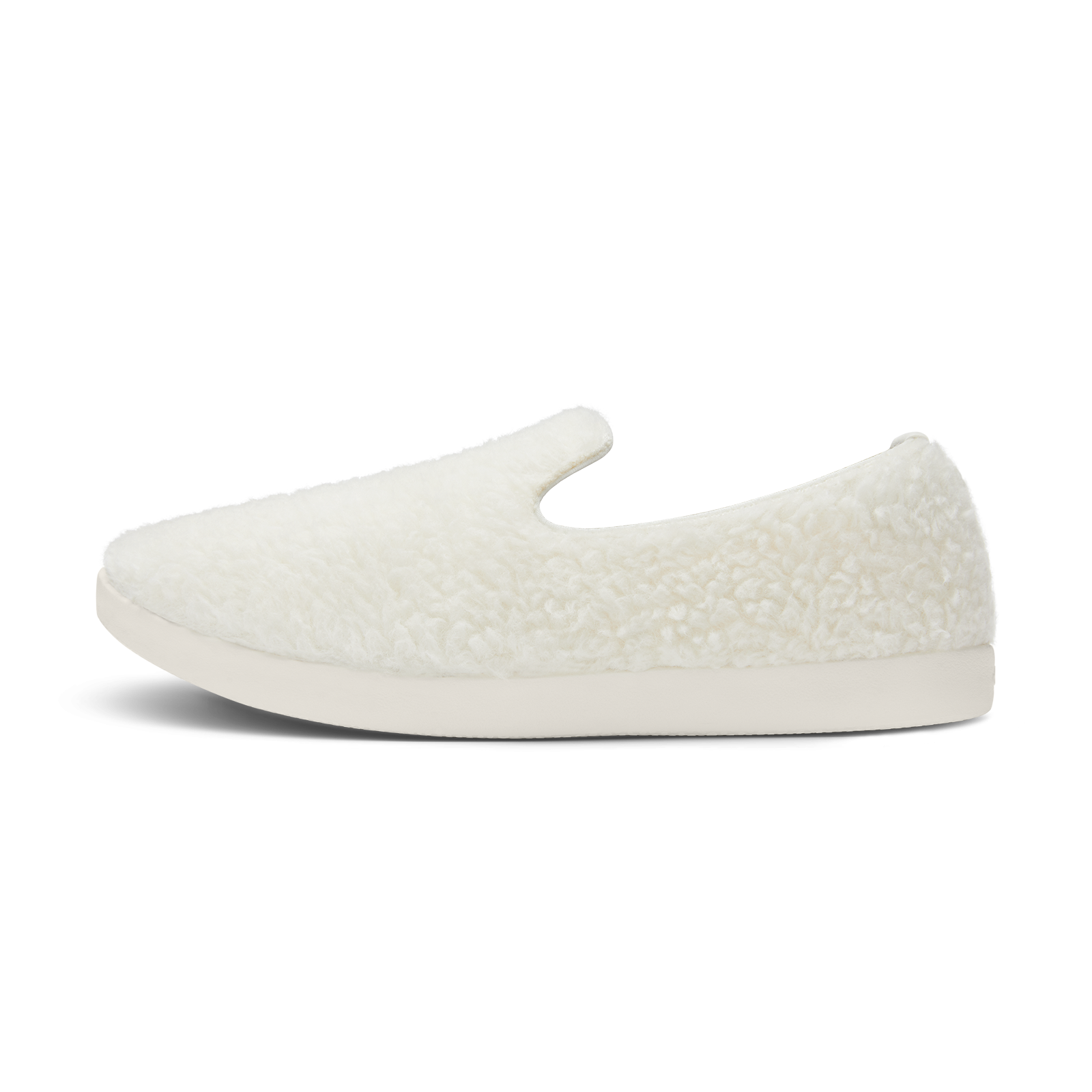 Kids' Wool Slip-Ons - Big Kids - Natural White Fluffs (Natural White Sole)