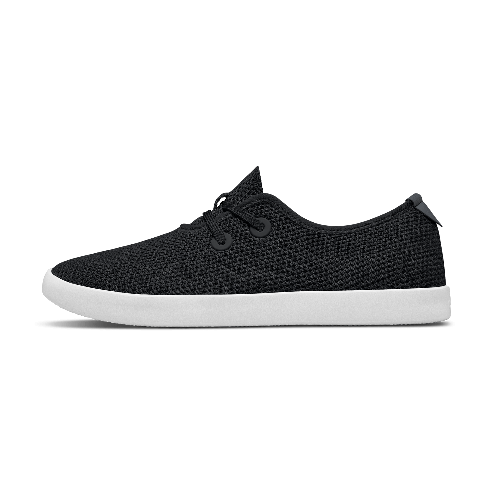 Men's Knit Casual Shoes - Jet Black (White Sole)