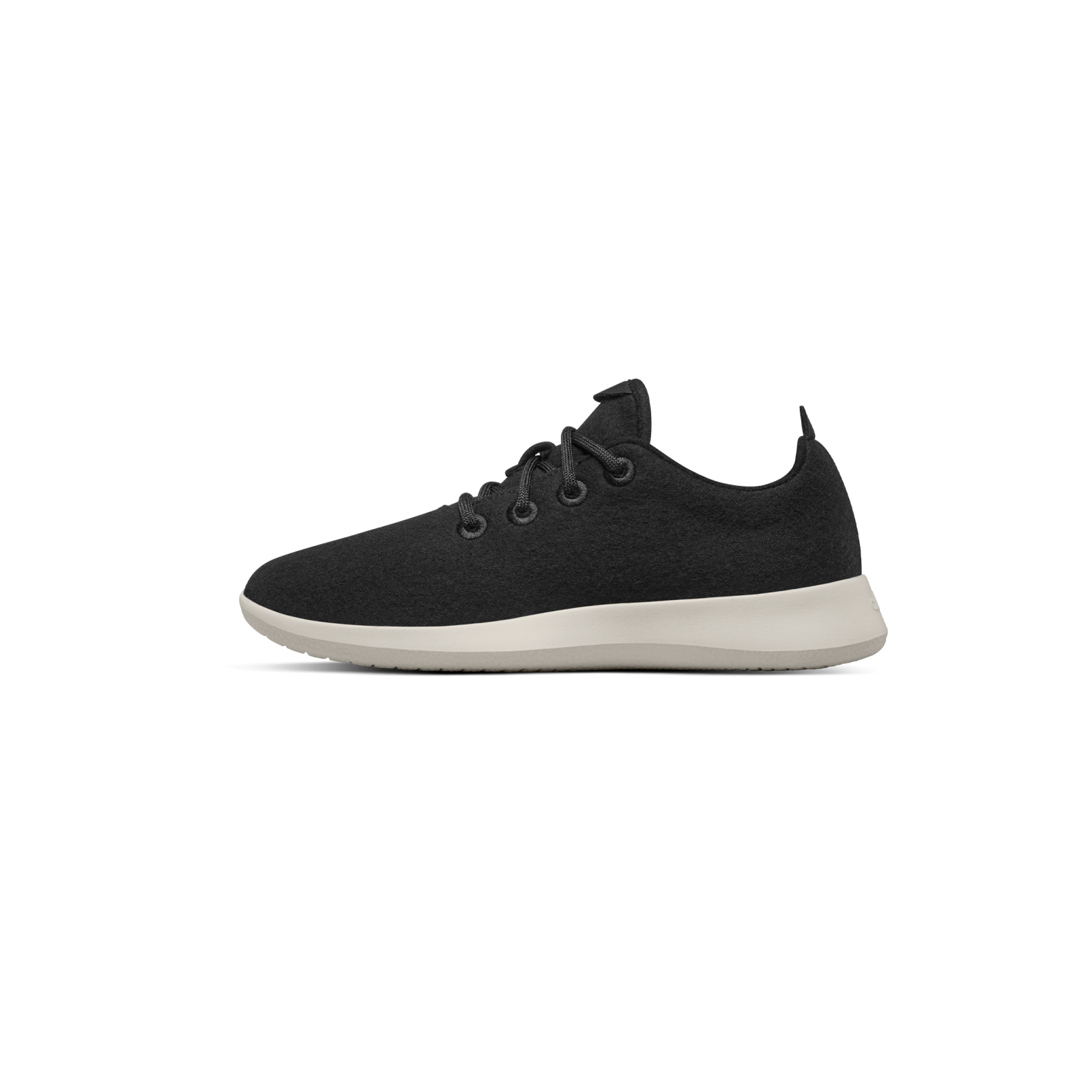 Men's Wool Sneakers - True Black (Cream Sole)